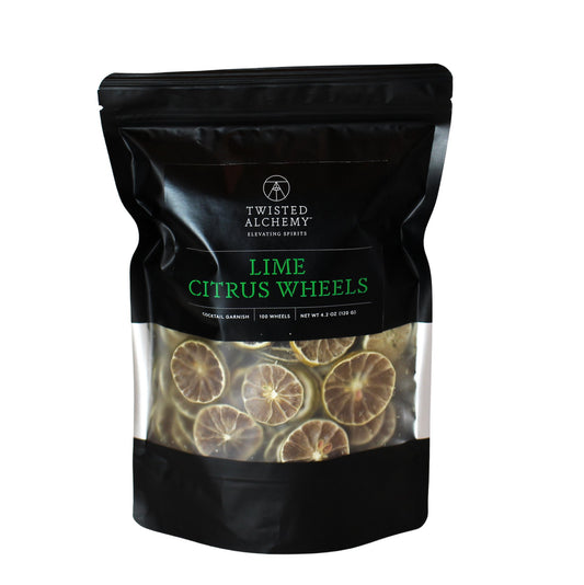 100 Pack Twisted Alchemy Lime Citrus Wheels Cocktail Garnish - Twisted Alchemy