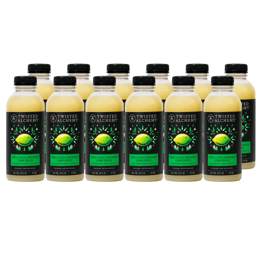 12 x 16oz 100% COLD PRESSED PERSIAN LIME JUICE CASE - Twisted Alchemy