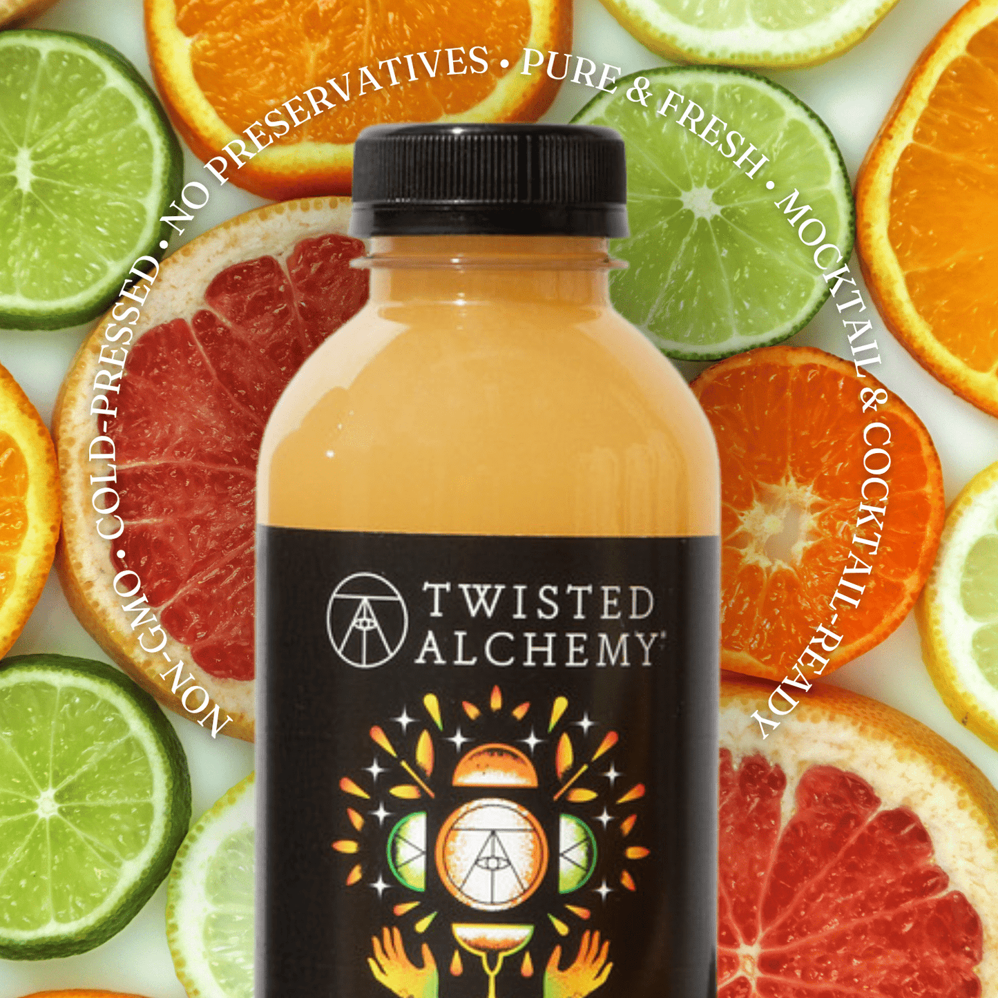 16oz THREE CITRUS MARGARITA MXER COLD PRESSED - Twisted Alchemy