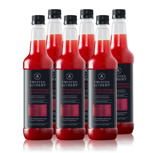6 BOTTLES - 100% BLOOD ORANGE JUICE FRESH COLD PRESSED - Twisted Alchemy