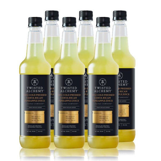 6 BOTTLES - 100% PINEAPPLE JUICE FRESH COLD PRESSED - Twisted Alchemy