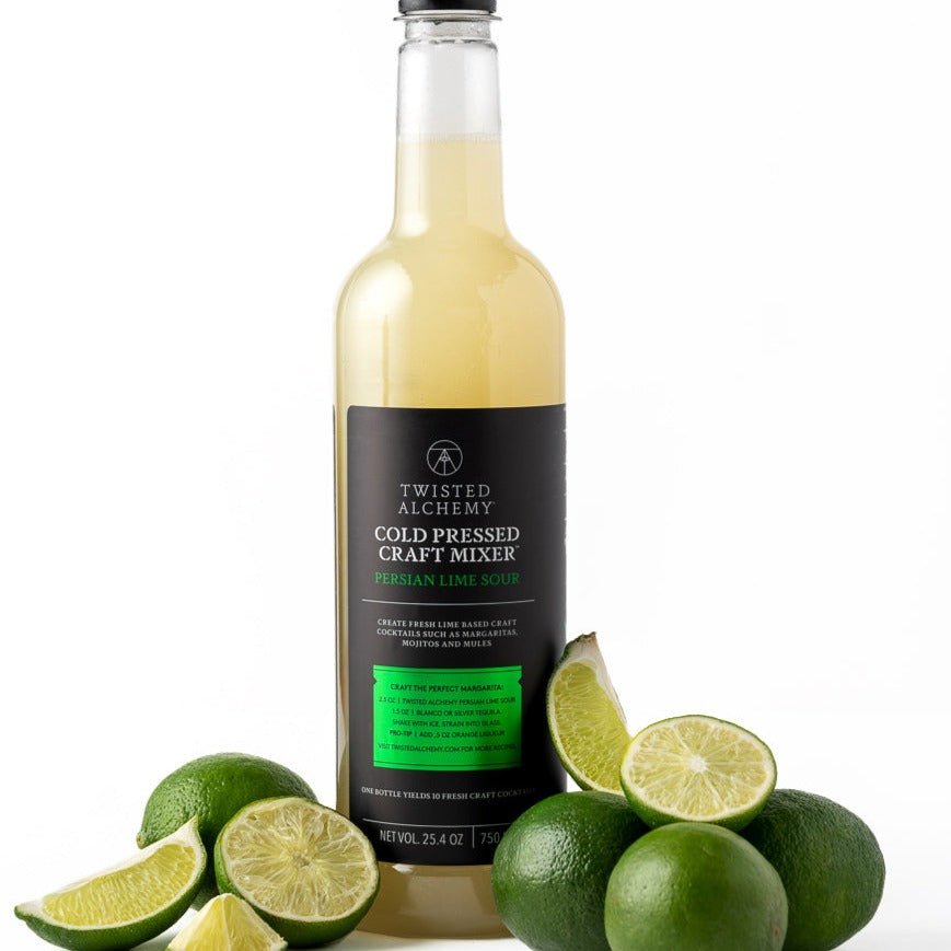 6 BOTTLES - LIME SOUR JUICE MIXER FRESH COLD PRESSED - Twisted Alchemy