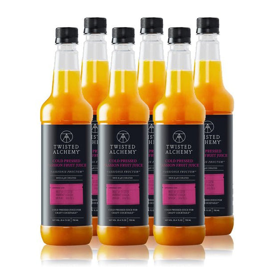 6 BOTTLES - PASSION FRUIT JUICE FRESH COLD PRESSED - Twisted Alchemy