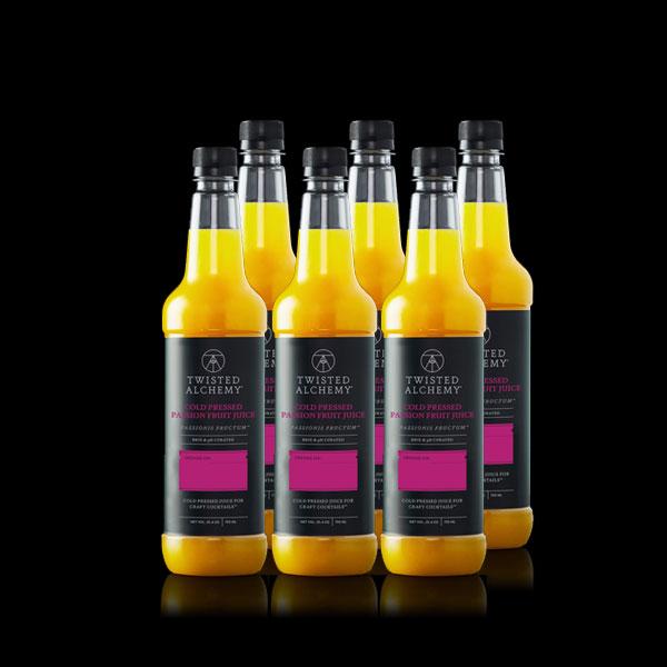6 BOTTLES - PASSION FRUIT JUICE FRESH COLD PRESSED - Twisted Alchemy
