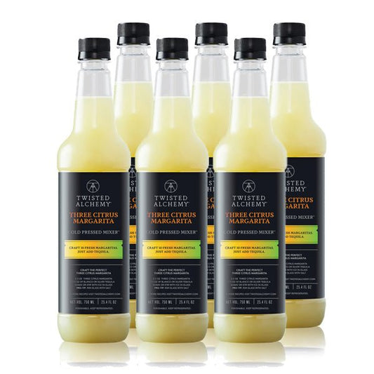 6 BOTTLES - THREE CITRUS MARGARITA JUICE MIXER FRESH COLD PRESSED - Twisted Alchemy