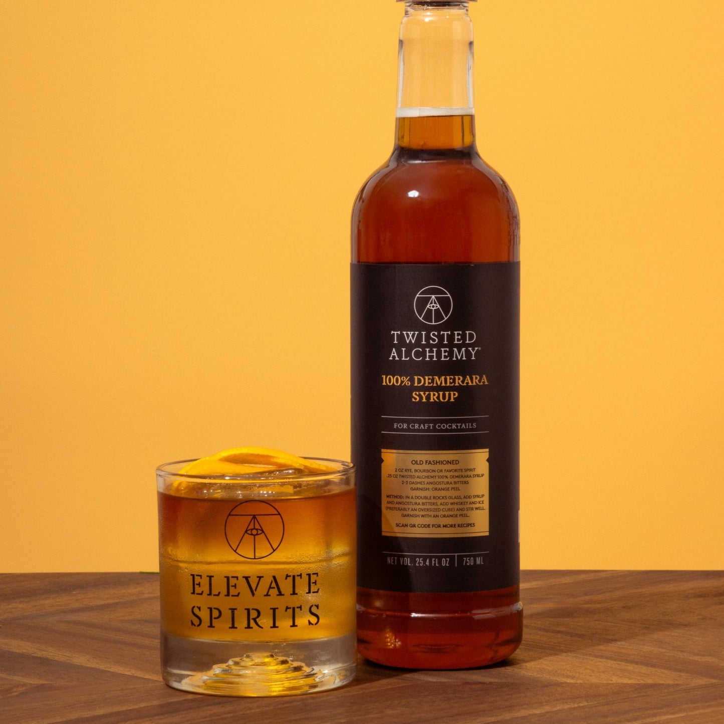 demerara bottle and cocktail