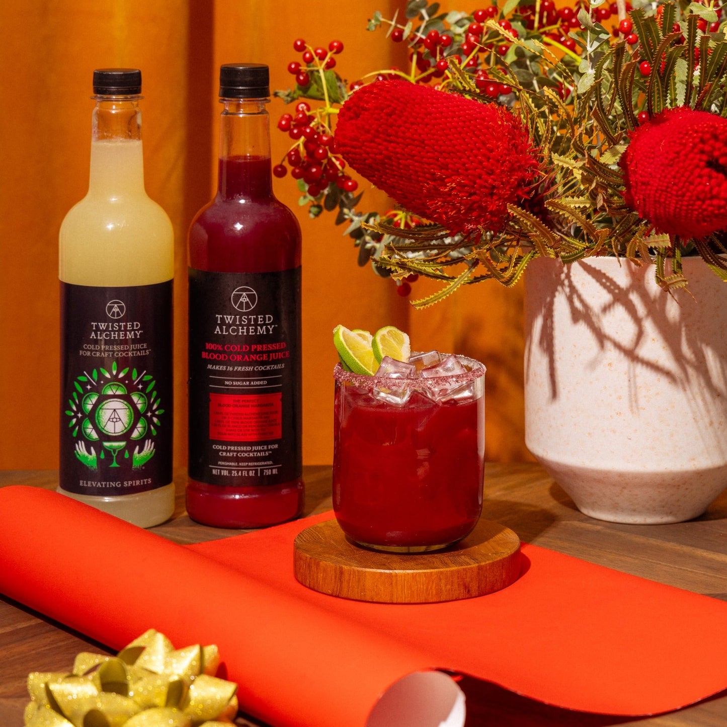 THE BOLD+BADASS BLOOD ORANGE MARGARITA KIT - makes about 20 margaritas - Twisted Alchemy