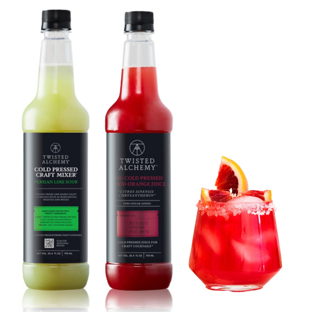 THE BOLD+BADASS BLOOD ORANGE MARGARITA KIT - makes about 20 margaritas - Twisted Alchemy
