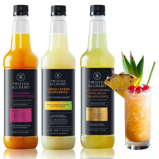 TIKI TAKE ME AWAY COCKTAIL KIT - makes about 30 cocktails - Twisted Alchemy
