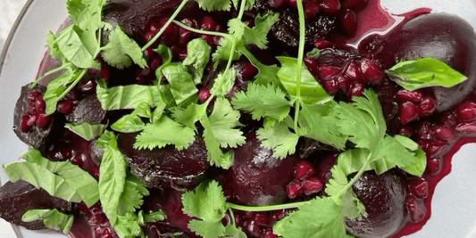 Braised Beets with Pomegranate Reduction by Chef Tristen Epps - Twisted Alchemy