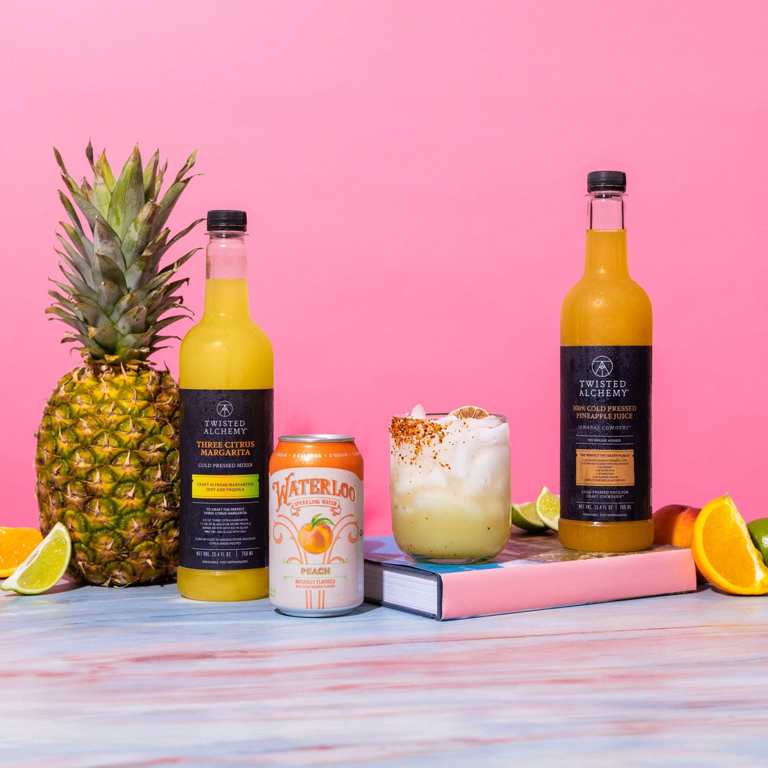 Hilary's Non-Alc Spicy Piña-Peach Margarita - Twisted Alchemy