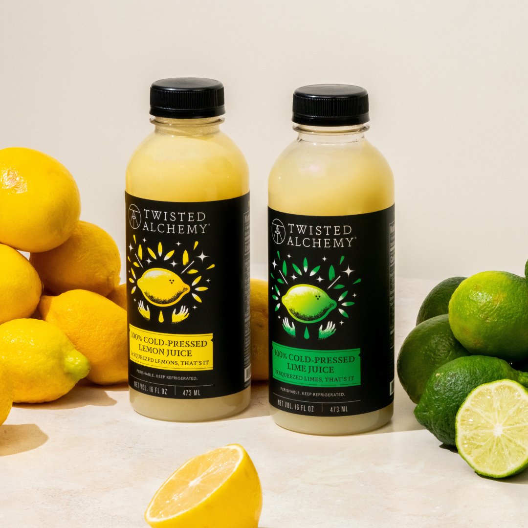 New Size, Same Great Taste: Twisted Alchemy’s 16 oz Lemon and Lime Juices - Twisted Alchemy