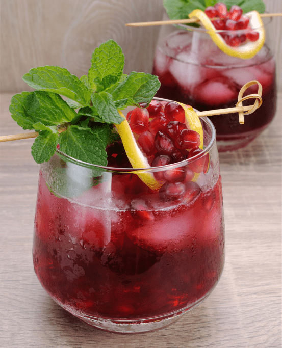 Sparkling Citrus Pomegranate Spritz Mocktail - Twisted Alchemy