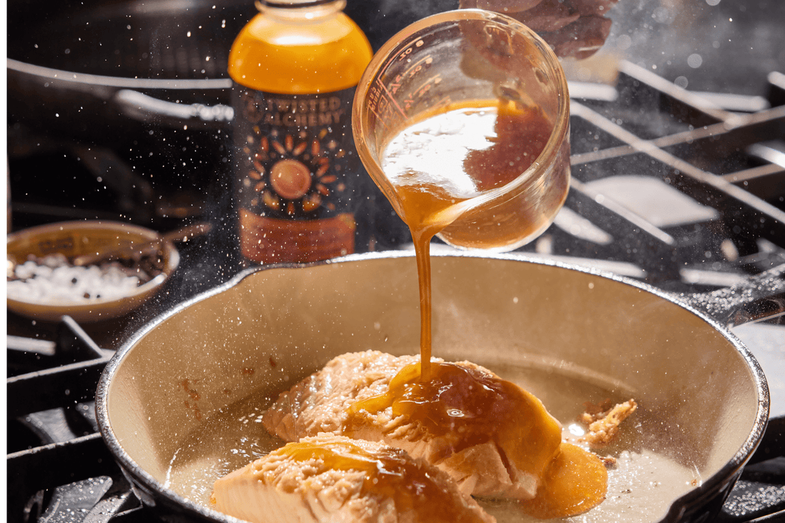 Sticky Mandarin Orange Glazed Salmon - Twisted Alchemy