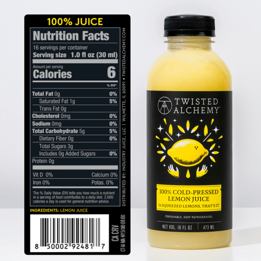Whole30 Approved Lemon Juice | Premium Cold-Pressed Lemon Juice for Hospitality - Twisted Alchemy