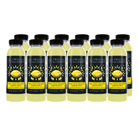 12 x 16oz 100% COLD PRESSED EUREKA LEMON JUICE CASE - Twisted Alchemy
