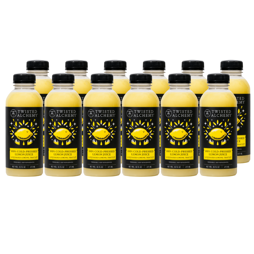 12 x 16oz 100% COLD PRESSED EUREKA LEMON JUICE CASE - Twisted Alchemy