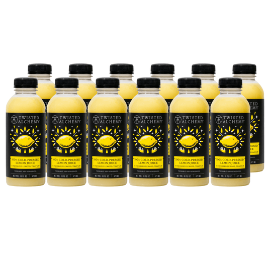 12 x 16oz 100% COLD PRESSED EUREKA LEMON JUICE CASE - Twisted Alchemy