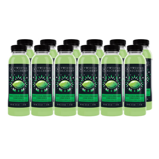 12 x 16oz 100% COLD PRESSED PERSIAN LIME JUICE CASE - Twisted Alchemy