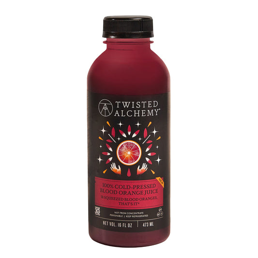 16oz 100% BLOOD ORANGE JUICE COLD PRESSED - Twisted Alchemy