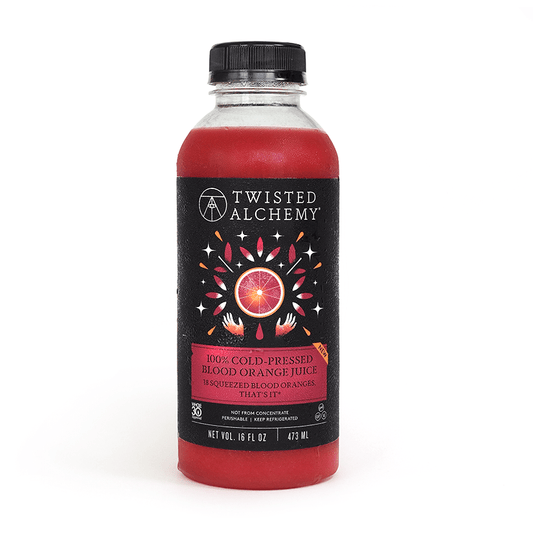 16oz 100% BLOOD ORANGE JUICE COLD PRESSED - Twisted Alchemy