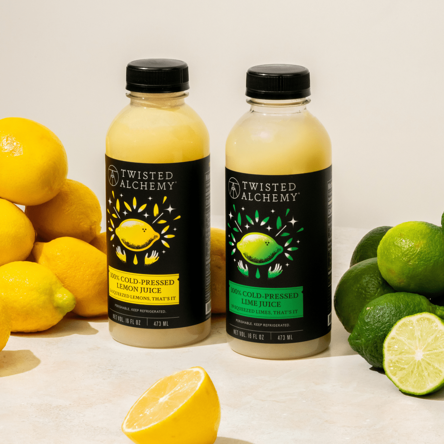 16oz 100% EUREKA LEMON JUICE COLD PRESSED - Twisted Alchemy