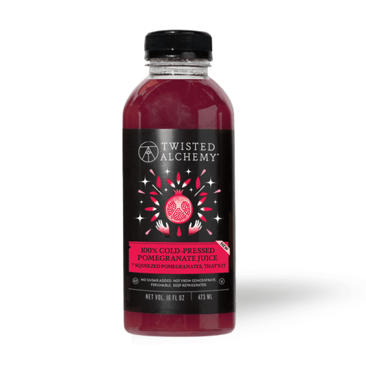 16oz 100% POMEGRANATE JUICE COLD PRESSED - Twisted Alchemy
