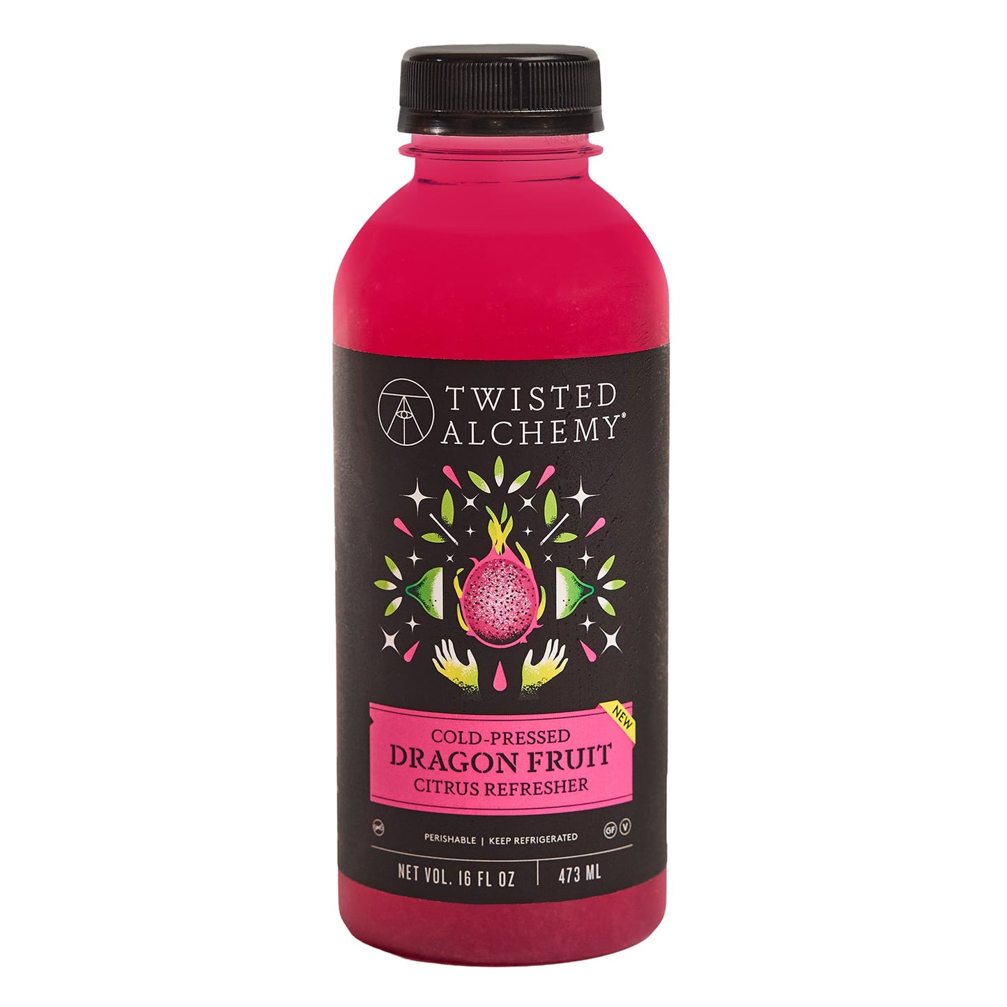 16oz DRAGON FRUIT CITRUS REFRESHER COLD PRESSED - Twisted Alchemy