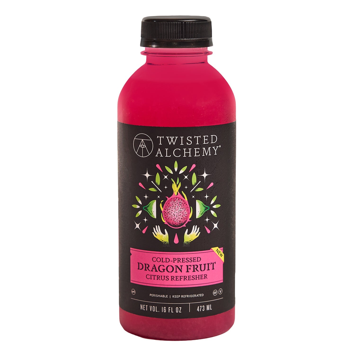 16oz DRAGON FRUIT CITRUS REFRESHER COLD PRESSED - Twisted Alchemy