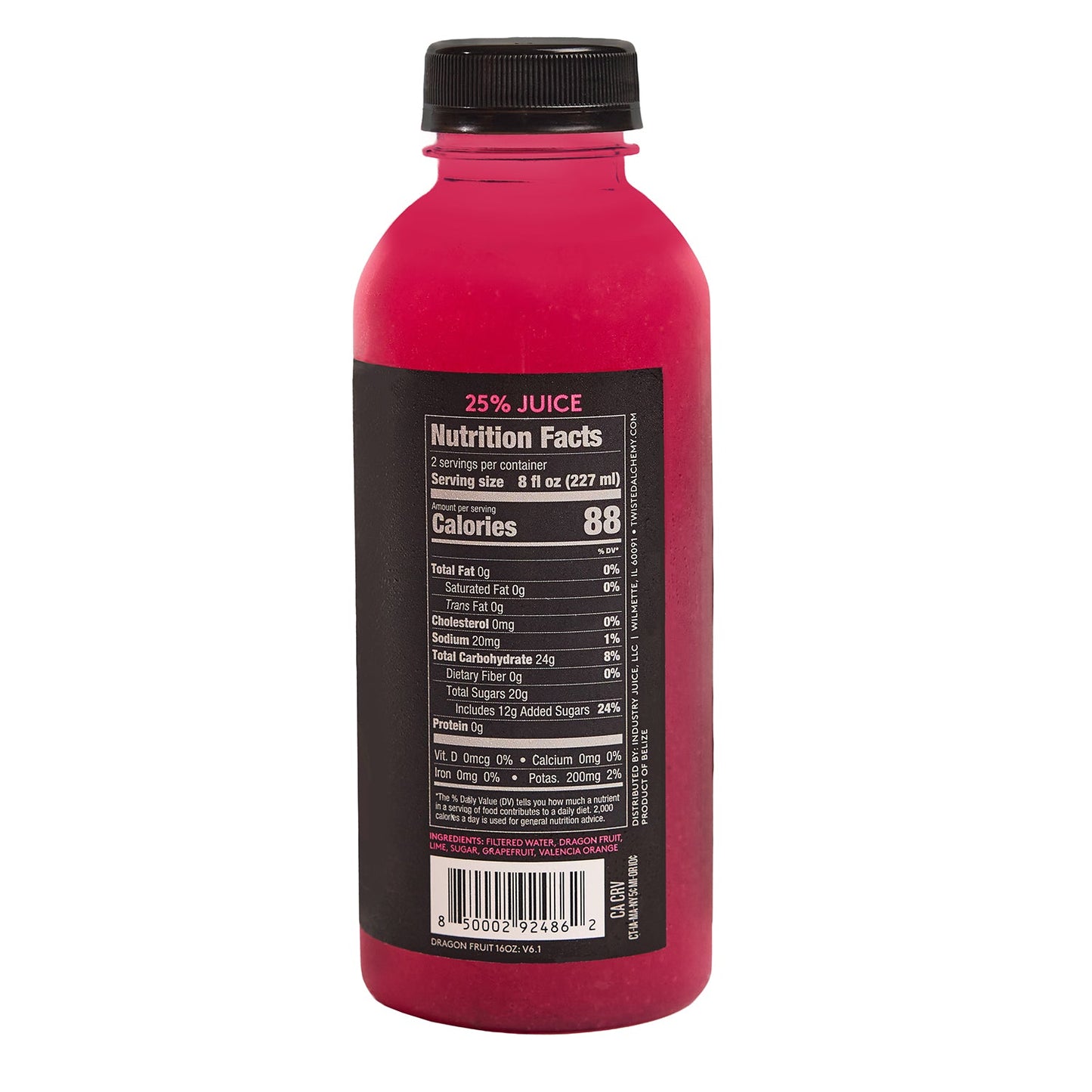16oz DRAGON FRUIT CITRUS REFRESHER COLD PRESSED - Twisted Alchemy