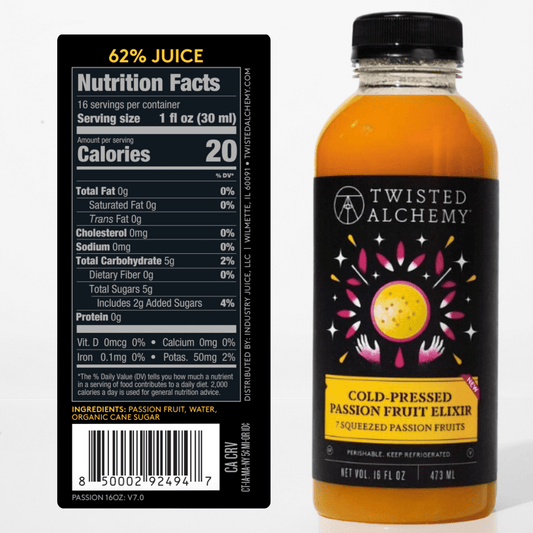 16oz PASSION FRUIT ELIXIR COLD PRESSED - Twisted Alchemy