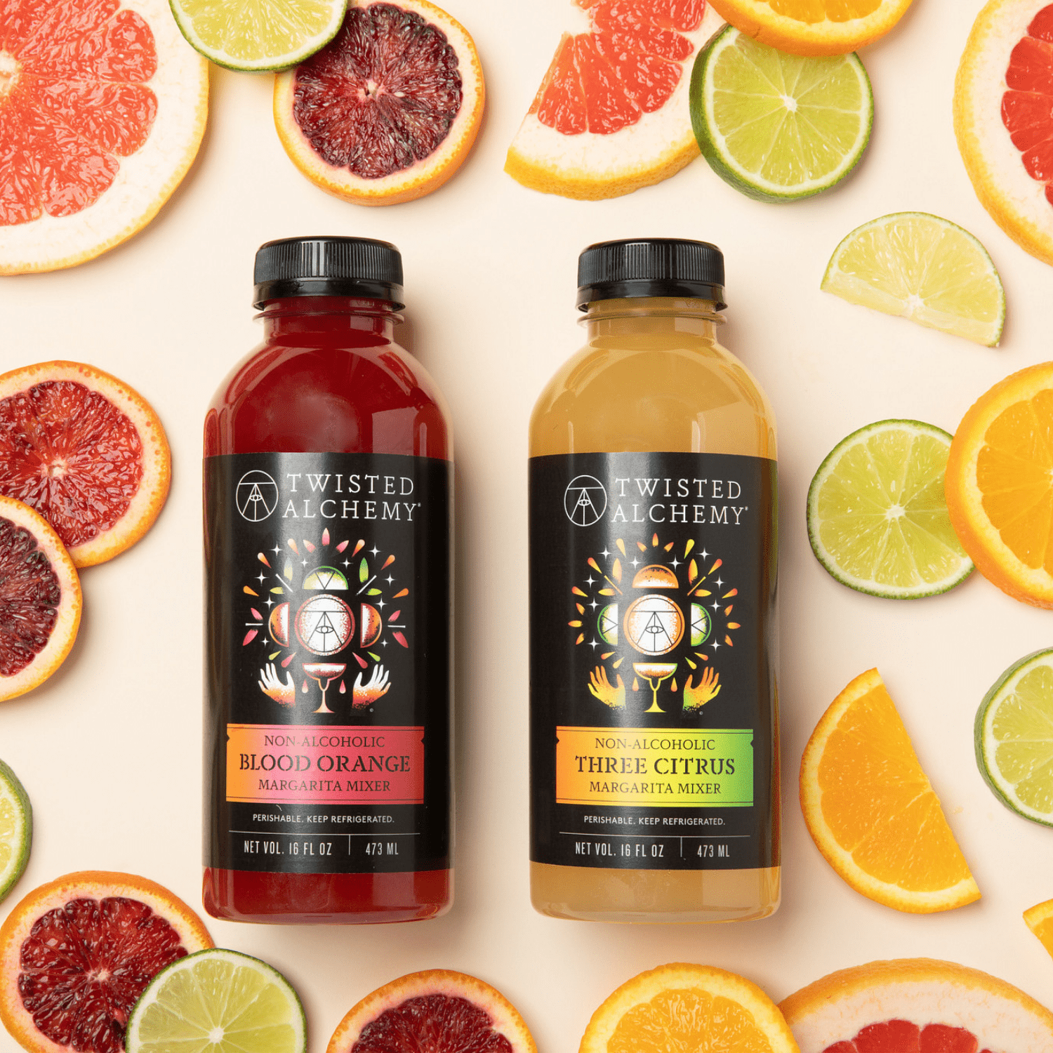 16oz THREE CITRUS MARGARITA MXER COLD PRESSED - Twisted Alchemy