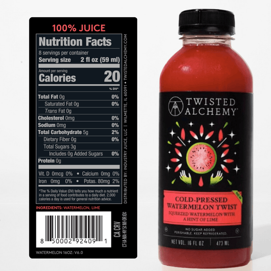 16oz WATERMELON TWIST COLD PRESSED - Twisted Alchemy