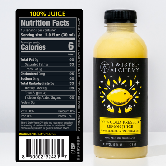 NFP Panel for 100% cold-pressed lime juice