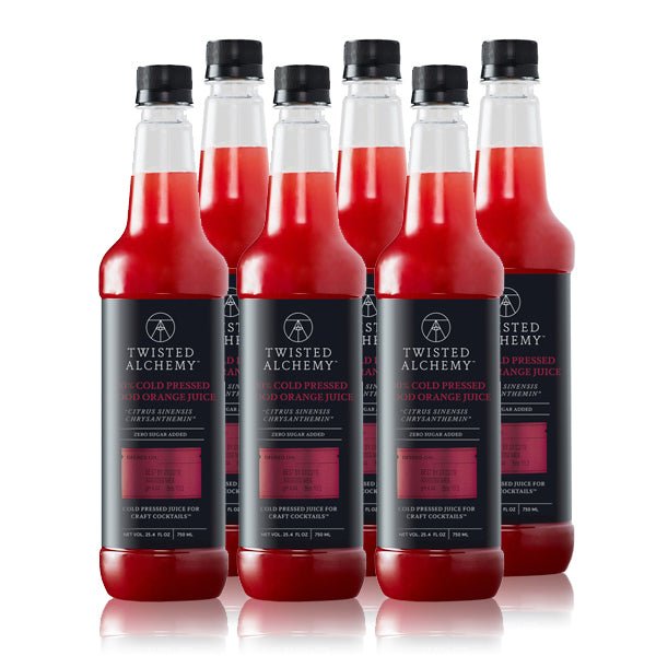 6 BOTTLES - 100% BLOOD ORANGE JUICE FRESH COLD PRESSED - Twisted Alchemy
