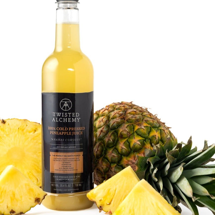 6 BOTTLES - 100% PINEAPPLE JUICE FRESH COLD PRESSED - Twisted Alchemy