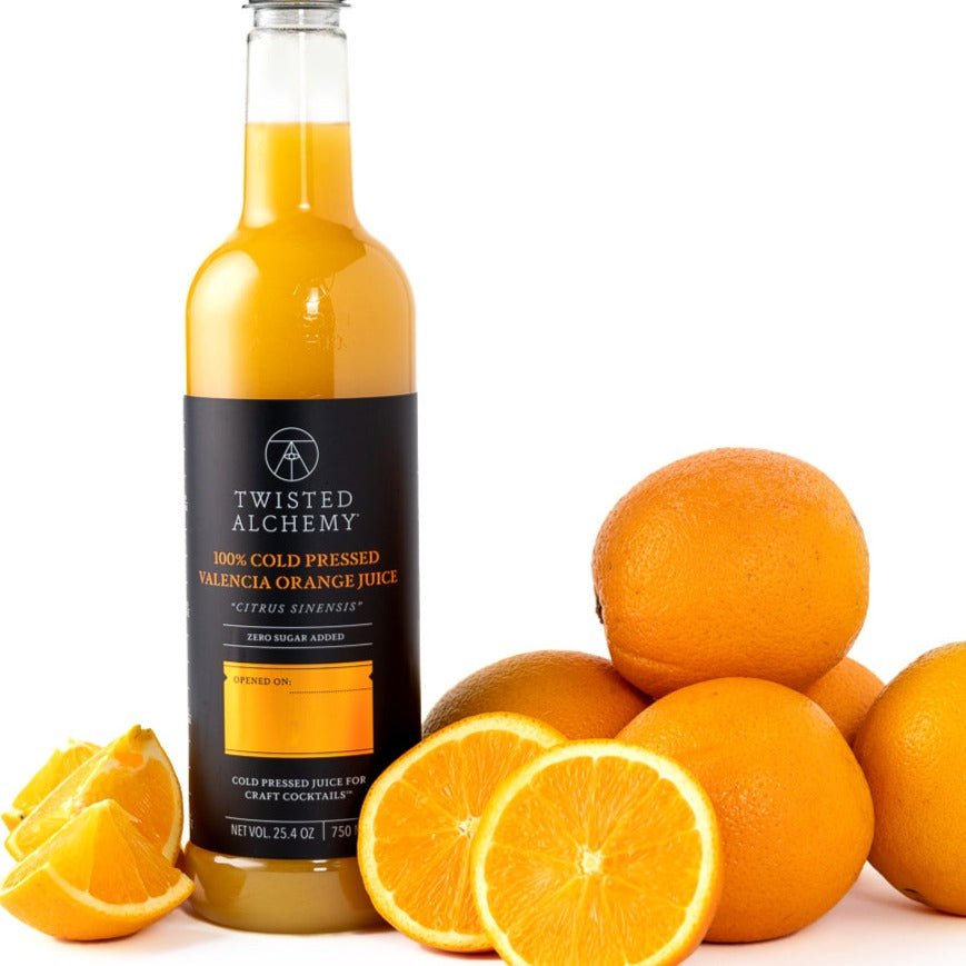 6 BOTTLES - 100% VALENCIA ORANGE JUICE FRESH COLD PRESSED - Twisted Alchemy