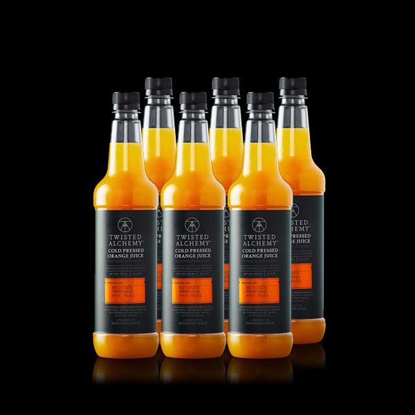 6 BOTTLES - 100% VALENCIA ORANGE JUICE FRESH COLD PRESSED - Twisted Alchemy