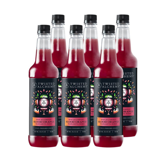 6 BOTTLES - BLOOD ORANGE MARGARITA JUICE MIXER FRESH COLD PRESSED - Twisted Alchemy