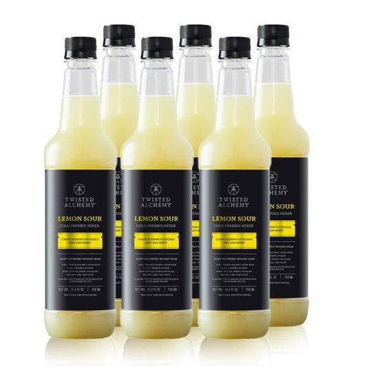 6 BOTTLES - LEMON SOUR JUICE MIXER FRESH COLD PRESSED - Twisted Alchemy