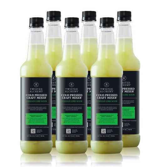 6 BOTTLES - LIME SOUR JUICE MIXER FRESH COLD PRESSED - Twisted Alchemy