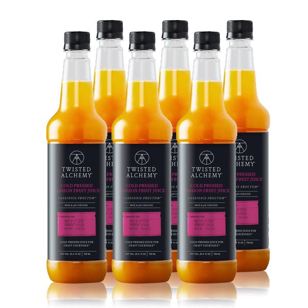 6 BOTTLES - PASSION FRUIT JUICE FRESH COLD PRESSED - Twisted Alchemy
