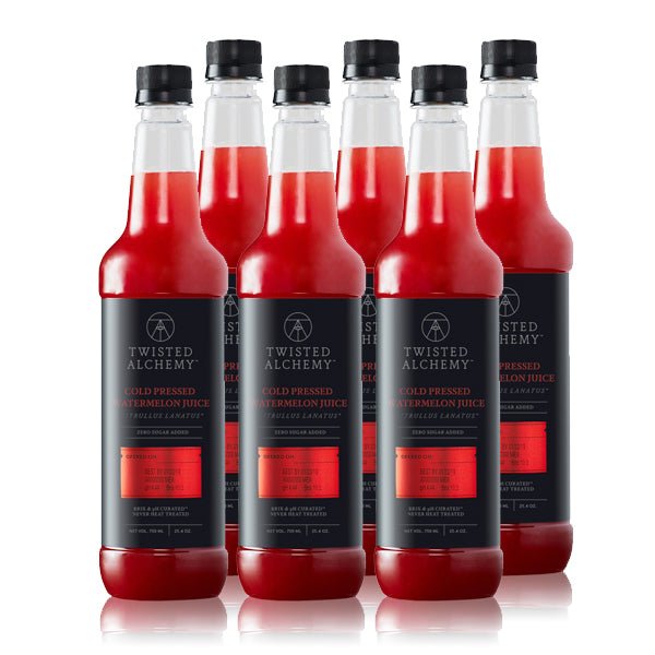 6 BOTTLES - WATERMELON JUICE FRESH COLD PRESSED - Twisted Alchemy