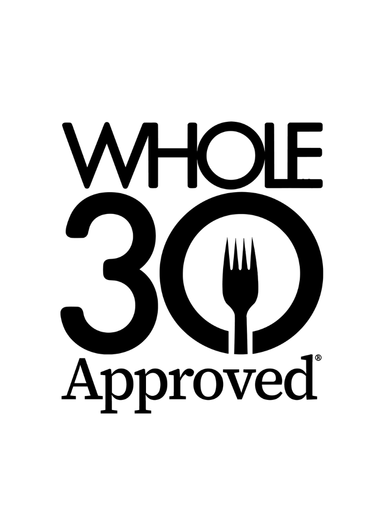 Whole 30 Approved logo with a fork icon on a white background
