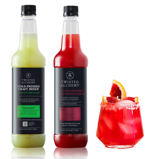 THE BOLD+BADASS BLOOD ORANGE MARGARITA KIT - makes about 20 margaritas - Twisted Alchemy